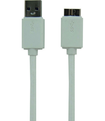Sinox iMedia USB A 3.0 til Micro USB 3.0. 1m. Hvid