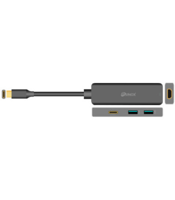 Sinox iMedia USB C Hub. Aluminium