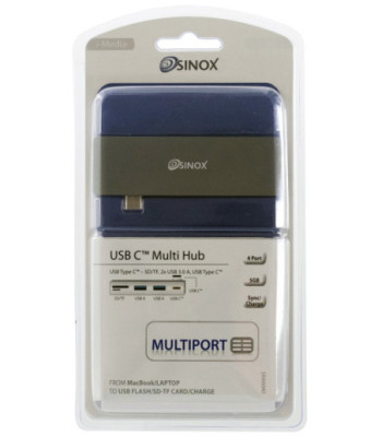 Sinox iMedia USB C Hub. Aluminium