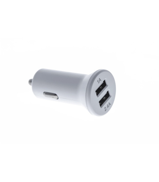 Sinox iMedia 12V dobbelt USB A biloplader. 1.0+2.1A. Hvid Sinox iMedia 12V dobbelt USB A biloplader. 1.0+2.1A. Hvid