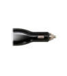 Sinox iMedia 12V dobbelt USB A biloplader. 1.0+2.1A. Sort