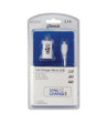 Sinox iMedia USB A biloplader m/Micro USB kabel. 2,4A. 1,5m. Hvid