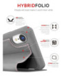 ITSKINS HYBRID FOLIO cover til iPhone XR®. Grå og lyserød med genanvendt læder