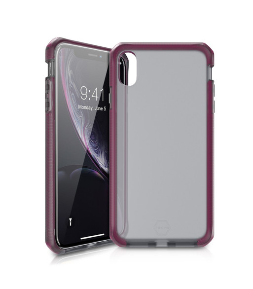 ITSKINS SUPREME FROST cover til iPhone XR®. Smoke og fushia ITSKINS SUPREME FROST cover til iPhone XR®. Smoke og fushia