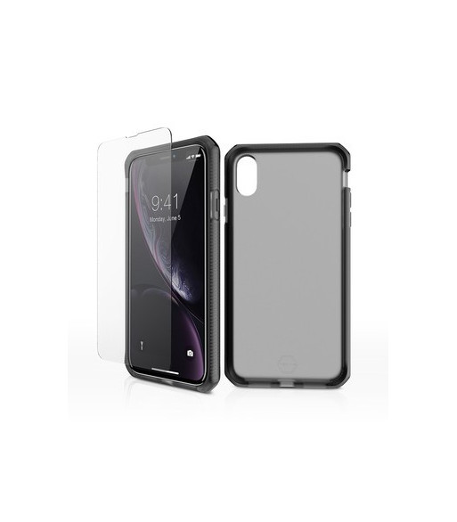 ITSKINS SUPREME FROST360 (Supreme + 2.5D Glass) ?cover til iPhone XR®. Sort ITSKINS SUPREME FROST360 (Supreme + 2.5D Glass) ?cover til iPhone XR®. Sort