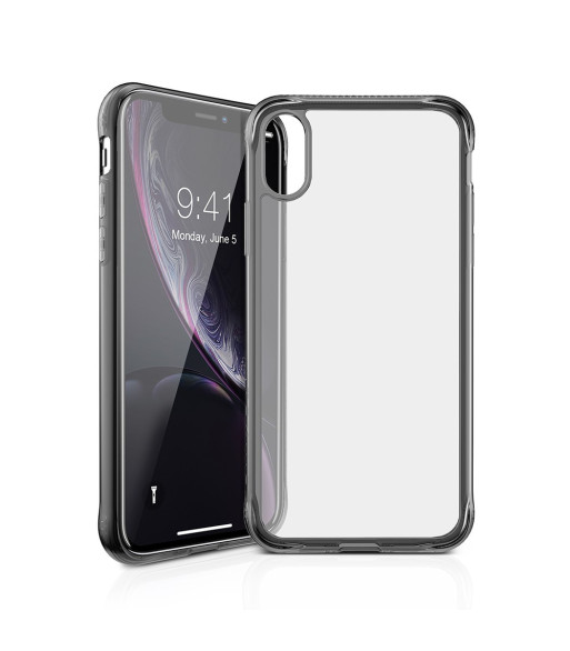 ITSKINS NANO ICE cover til iPhone XR®. Sort og gennemsigtig ITSKINS NANO ICE cover til iPhone XR®. Sort og gennemsigtig