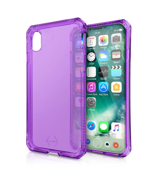ITSKINS SPECTRUM CLEAR cover til iPhone XS / X®. Lilla ITSKINS SPECTRUM CLEAR cover til iPhone XS / X®. Lilla