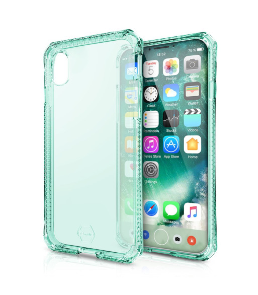 ITSKINS SPECTRUM CLEAR cover til iPhone XS / X®. Tiffany grøn ITSKINS SPECTRUM CLEAR cover til iPhone XS / X®. Tiffany grøn
