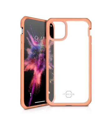 ITSKINS HYBRID SOLID cover til iPhone 11 Pro / XS / X®. Koral og gennemsigtig