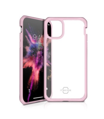 ITSKINS HYBRID SOLID cover til iPhone 11 Pro / XS / X®. Lyserød og gennemsigtig