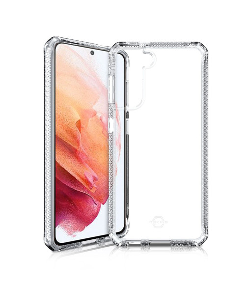 ITSKINS SPECTRUM CLEAR cover til Samsung Galaxy S21 4G / 5G®. Gennemsigtig ITSKINS SPECTRUM CLEAR cover til Samsung Galaxy S21 4G / 5G®. Gennemsigtig