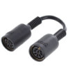 Cavus adapter 8 -pin DIN hun. 0,15m. Sort