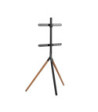 Sinox Tripod TV gulvstand med drejbar top. 45"-65". Mørkt træ/sort