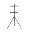 Sinox Tripod TV gulvstand med drejbar top. 45"-65". Mørkt træ/sort