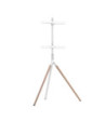 Sinox Tripod TV gulvstand med drejbar top. 45"-65". Lyst træ/hvid