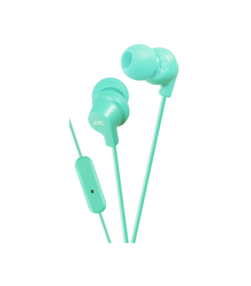 JVC in-ear høretelefoner med fjernbetjening og mikrofon. Mint JVC in-ear høretelefoner med fjernbetjening og mikrofon. Mint