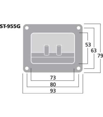 Højttalerterminal - ST-955G MONACOR