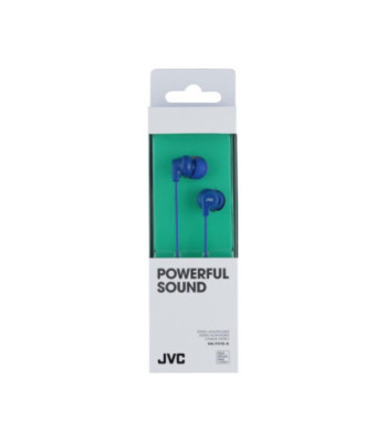 JVC farvestrålende in-ear høretelefoner. Blå