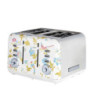VQ Laura Ashley Slice Toaster. Hvid/sølv
