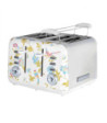 VQ Laura Ashley Slice Toaster. Hvid/sølv
