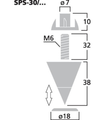 Højttalerspikes - SPS-30/SC MONACOR