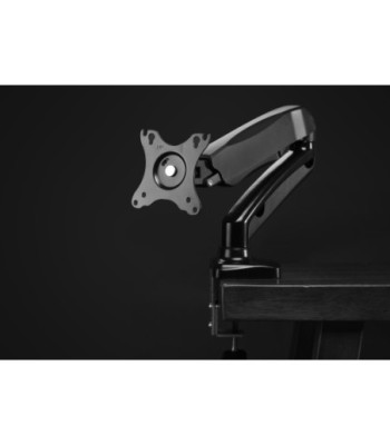 Sinox Office enkel skærm skrivebordsbeslag med gasspring. Op til 32". Sort