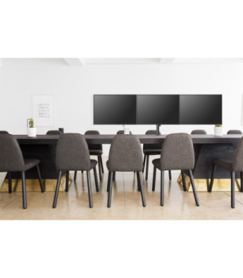 Sinox Office tredobbelt skærm skrivebordsbeslag. Op til 27". Sort