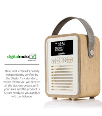 VQ Retro Mini radio. Oak