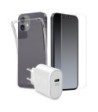 SBS oplader, cover og beskyttelsesglas-kit til iPhone 14 / 13®
