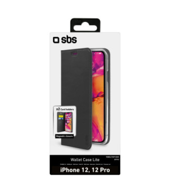 SBS book wallet lite cover til iPhone 12 / 12 Pro®. Sort