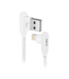 SBS 90° Lightning kabel. 1m. Hvid