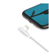 SBS 90° Lightning kabel. 1m. Hvid