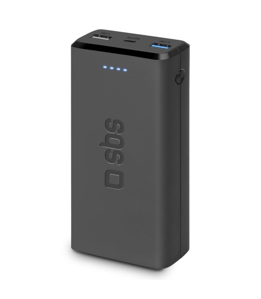SBS hurtigtopladende powerbank. 20,000 mAh. Sort SBS hurtigtopladende powerbank. 20,000 mAh. Sort