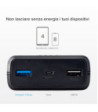 SBS hurtigtopladende powerbank. 20,000 mAh. Sort