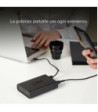 SBS hurtigtopladende powerbank. 20,000 mAh. Sort