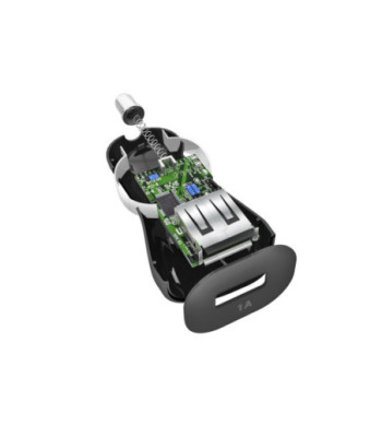 SBS biloplader med 1A USB A. Sort