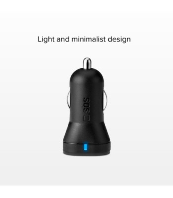 SBS biloplader med 1A USB A. Sort
