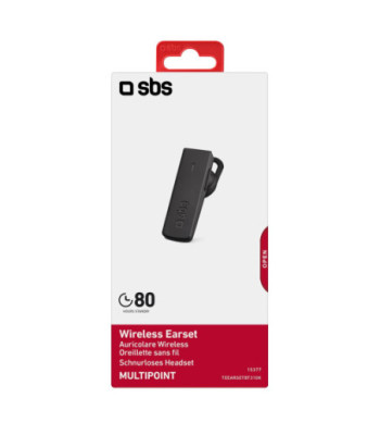 SBS trådløst multipoint headset med ørebøjle. Sort