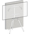 Tripod TV gulvstand med drejbar top. 42"-65". Lyst træ/hvid