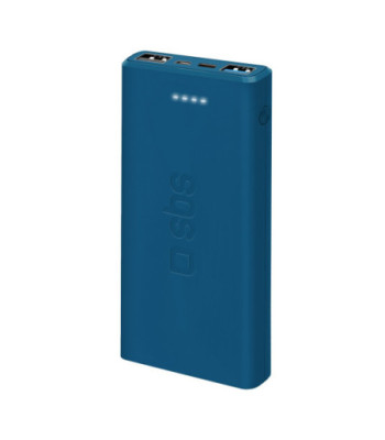 SBS hurtigtopladende powerbank. 10,000 mAh. Blå