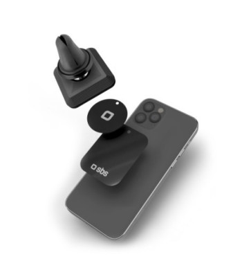 SBS magnetisk firkantet mobilholder til bilen. Sort