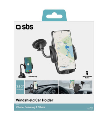 SBS Universel Freeway mobilholder til bilen. Sort