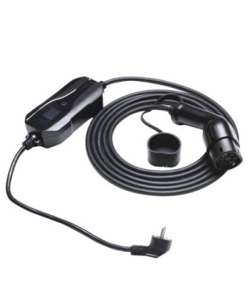 Sinox EV ladekabel mode 2. 6A 1 fase. 5m. Sort