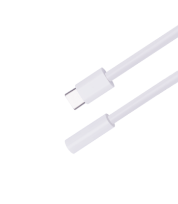 Sinox iMedia USB C til mini jack adapter. 0,15m. Hvid