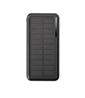 SBS powerbank med solceller. 10.000 mAh. Sort