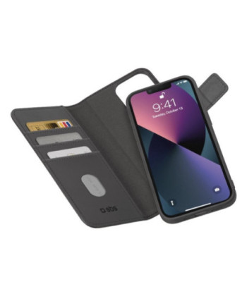 SBS Novelty book cover med aftageligt cover til iPhone 14 Plus®. Sort