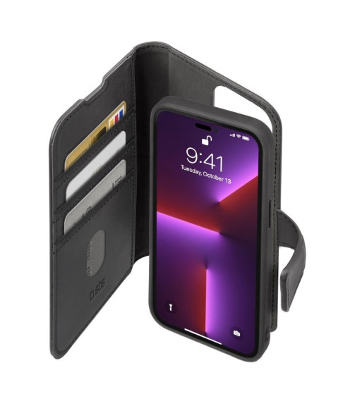SBS Novelty book cover med aftageligt cover til iPhone 14 Pro Max®. Sort SBS Novelty book cover med aftageligt cover til iPhone 14 Pro Max®. Sort
