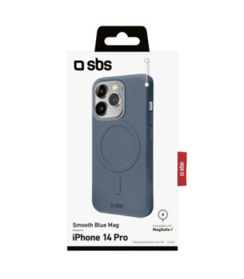 SBS Novelty MagSafe® kompatibelt cover til iPhone 14 Pro® med magnetisk opladning. Blå
