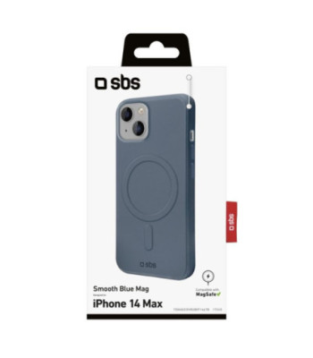 SBS Novelty MagSafe® kompatibelt cover til iPhone 14 Plus® med magnetisk opladning. Blå