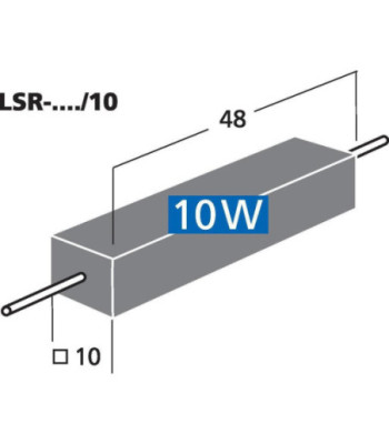 Modstand 1.0 Ohm/10W - LSR-10/10 MONACOR